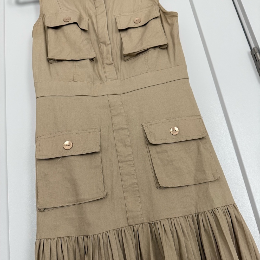 Women’s Chicways Khaki Tank Maxi Dress - Size Medium - Picture 3 of 6